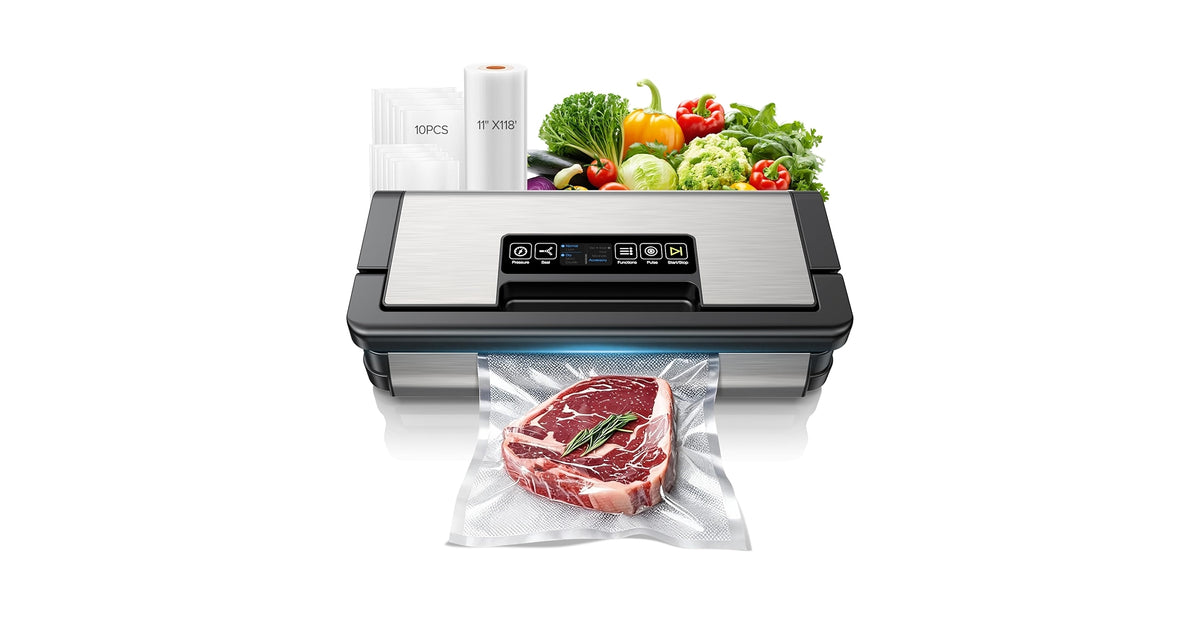 Compact Automatic Vacuum Sealer — Keep Food Fresh 5x Longer, Stop Freezer Burn