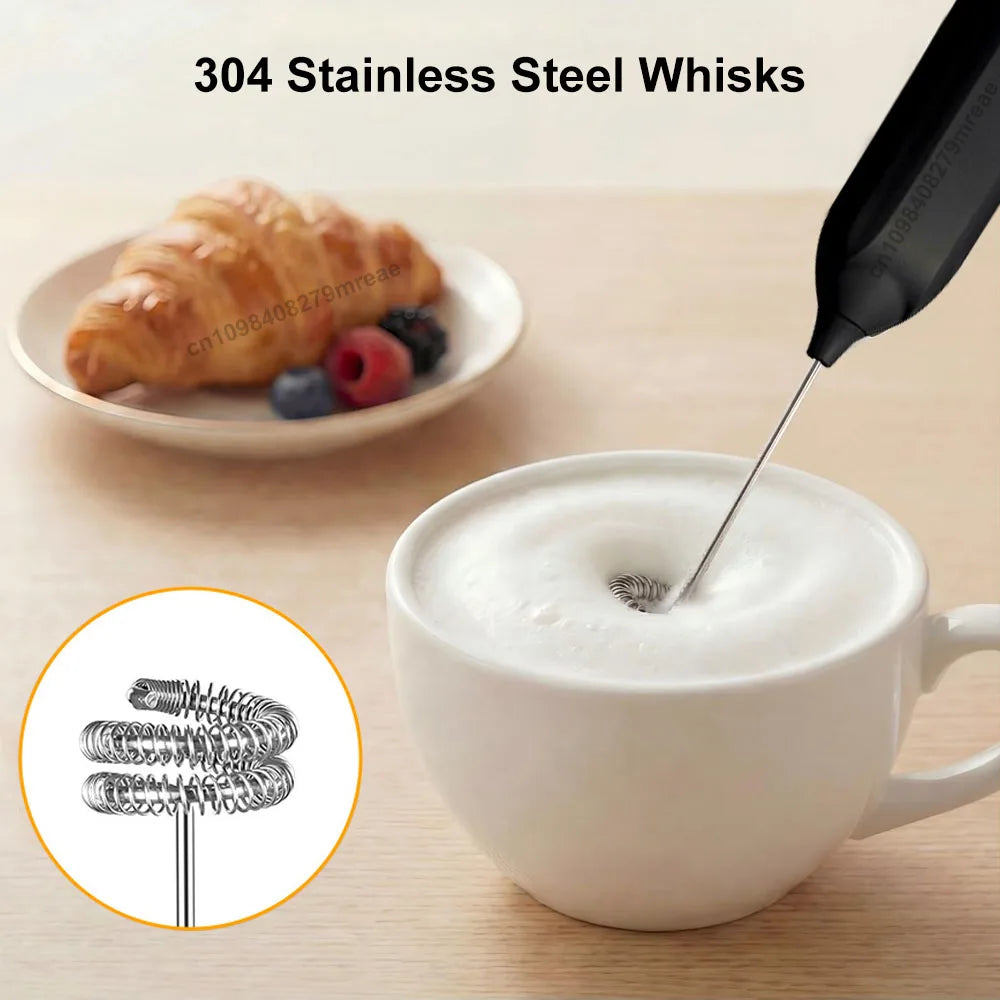 TINSOL Rechargeable Milk Frother — Handheld USB-C Electric Foam Maker for Latte, Cappuccino, Matcha & Protein Shakes